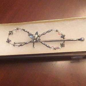 Aurora Borealis Silver Fairy Hair Jewelry Clip